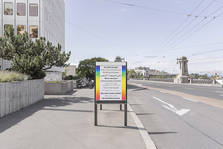 «We (all) are the people» von Hans Haacke